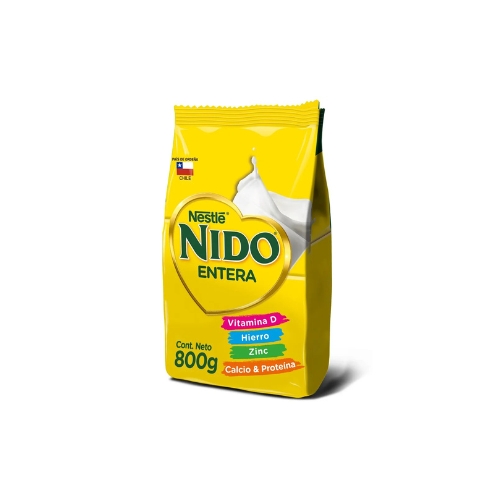 6x Leche en Polvo NIDO® Entera Bolsa 800g