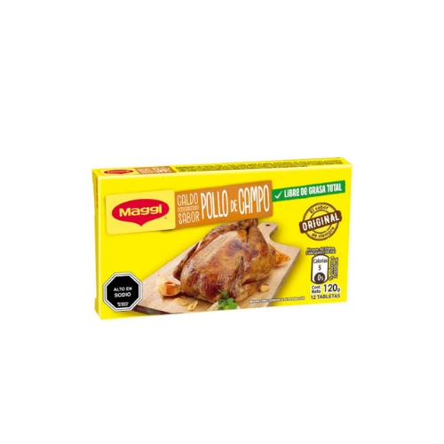 30x Caldo MAGGI sabor Pollo de Campo Caja 120g 12 tabletas