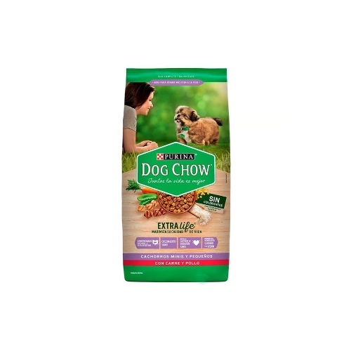 1x Alimento Seco Perro DOG CHOW Cachorros Minis y pequeños 8kg