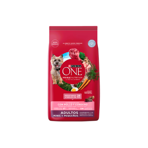 Alimento seco para perro PURINA® ONE® Adulto Mini y Pequeño Pollo y Cordero 2kg 