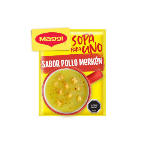 16x Sopa para Uno MAGGI® Pollo Merkén Sobre 16g 