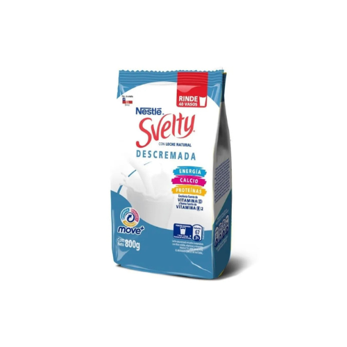 6x Leche en Polvo SVELTY® Move+ Descremada Bolsa 800g 