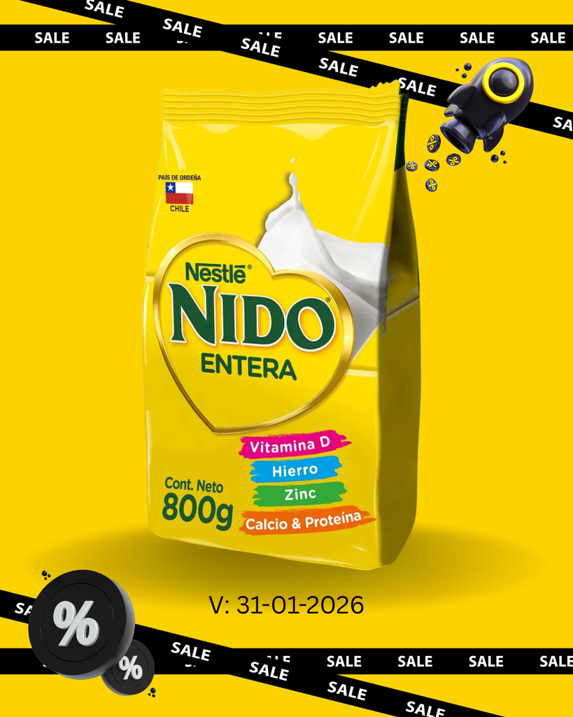 12x Leche en Polvo NIDO® Entera Bolsa 800g