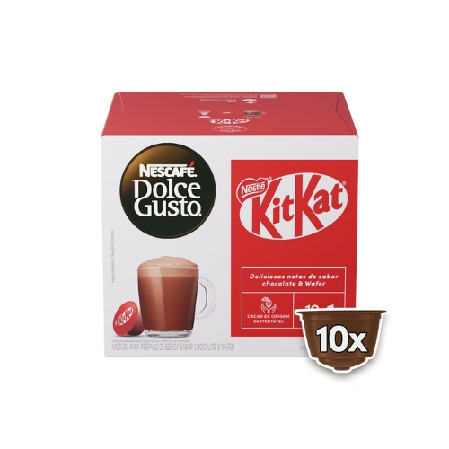 [1191100000] 6x NESTLE DOLCE GUSTO Chococcino KIT KAT 10 Cápsulas