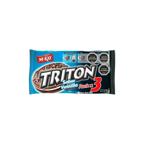 [1220500000] 6x Galleta sandwich TRITON Vainilla Multipack 3x126g