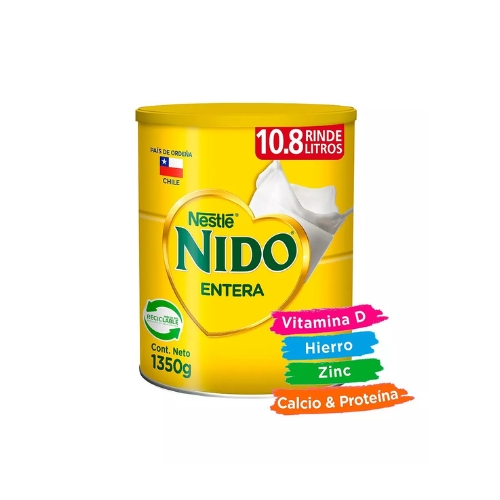 [1227000000] 2x Leche en Polvo NIDO Entera Tarro 1350g