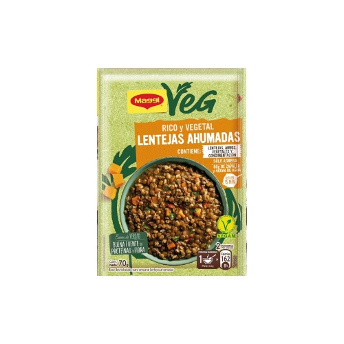 [1227600000] 12x Base MAGGI Veg Lentejas Ahumadas 70g