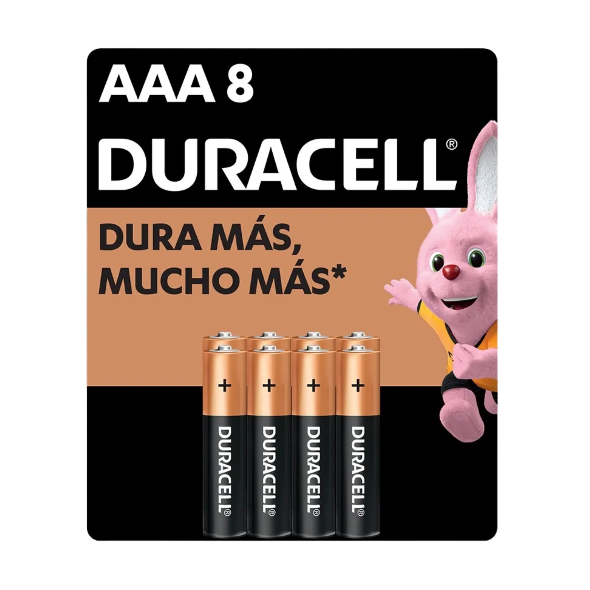 [1246800000] 1x Pila Duracell AAA, (8 pilas, batería triple A, DURA más)