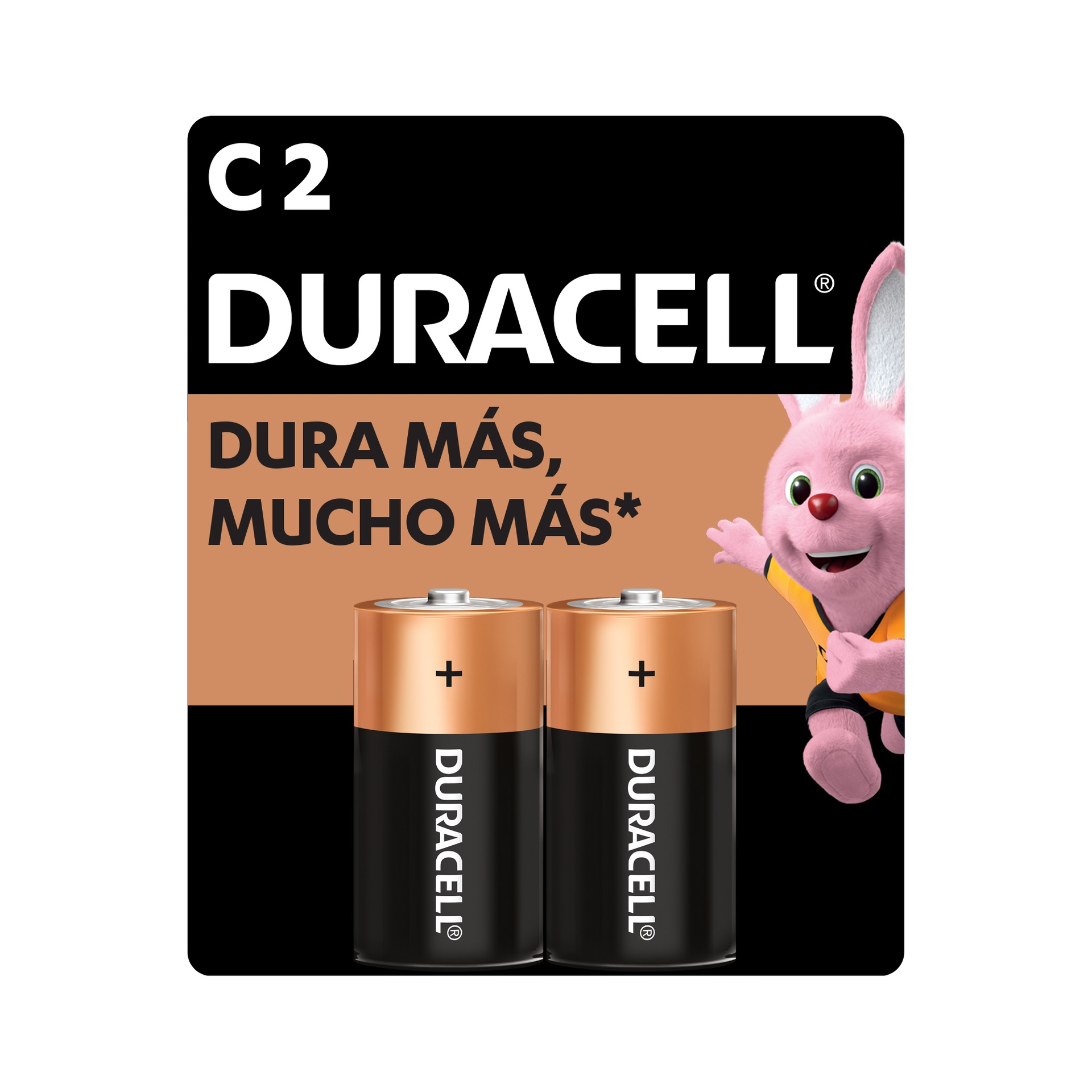 [1247100000] 1x Pila Duracell Tipo C, (2 pilas, batería mediana, DURA más)