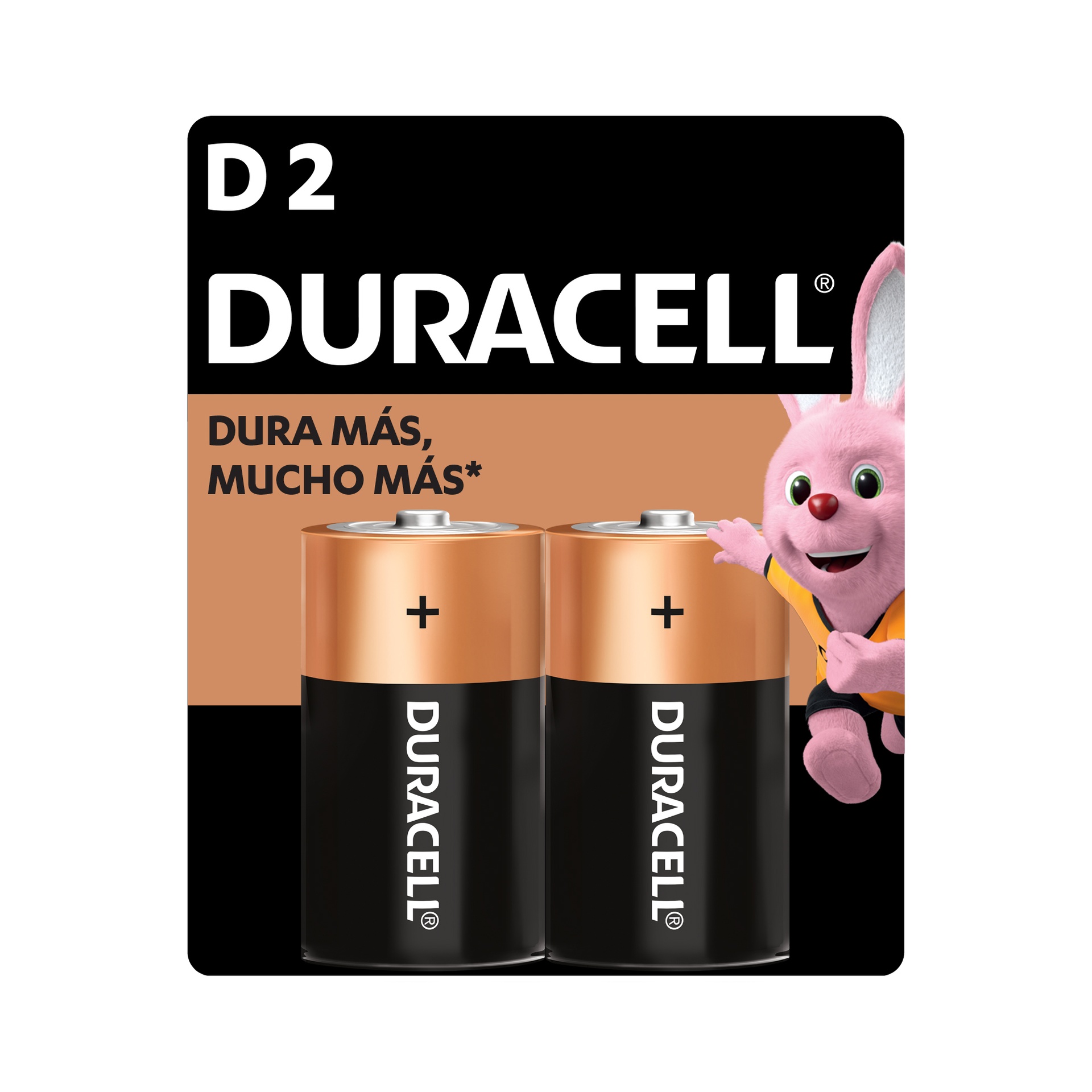 [1247200000] 1x Pila Duracell Tipo D, (2 pilas, batería grande, DURA más)